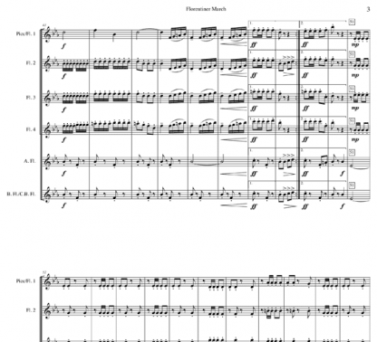 Florentiner March for flute sextet | ScoreVivo