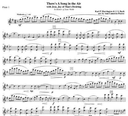 There's a Song in the Air, with Jesu, Joy of Man's Desiring for flute quintet | ScoreVivo