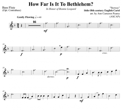 How Far is it to Bethlehem? for flute choir | ScoreVivo