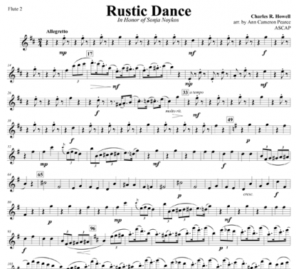 Rustic Dance for flute quintet | ScoreVivo