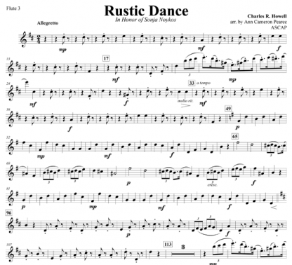 Rustic Dance for flute quintet | ScoreVivo
