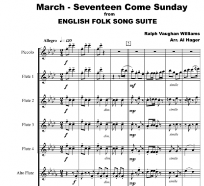 March - Seventeen Come Sunday for flute, string, and woodwind | ScoreVivo