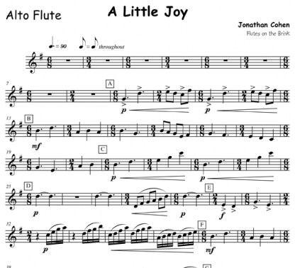 A Little Joy for flute ensemble | ScoreVivo