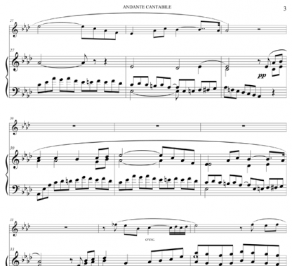 Andante Cantabile for flute and piano | ScoreVivo
