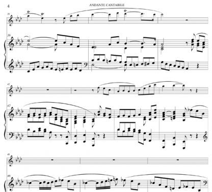 Andante Cantabile for flute and piano | ScoreVivo
