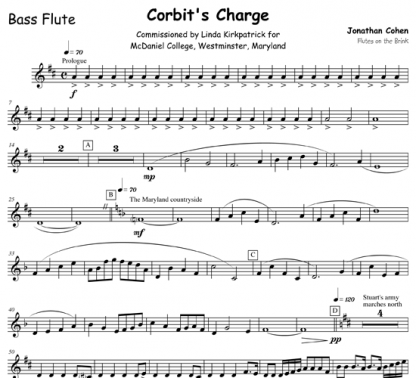 Corbit's Charge for flute ensemble | ScoreVivo