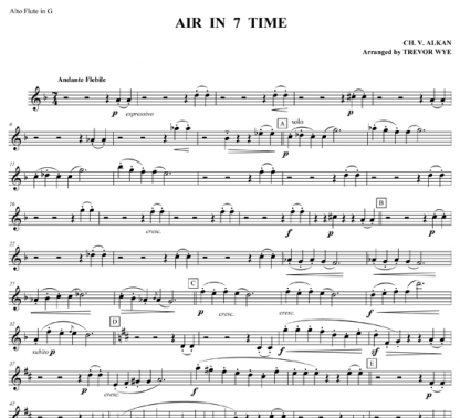 Air in 7 Time for flute ensemble | ScoreVivo