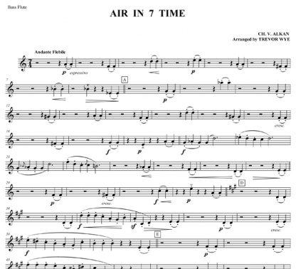 Air in 7 Time for flute ensemble | ScoreVivo