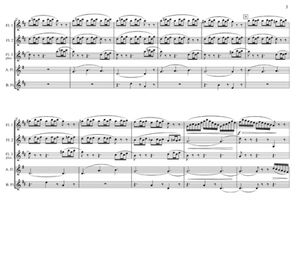 Carillon de Westminster for flute ensemble | ScoreVivo