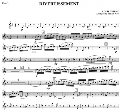 Divertissement for flute ensemble | ScoreVivo