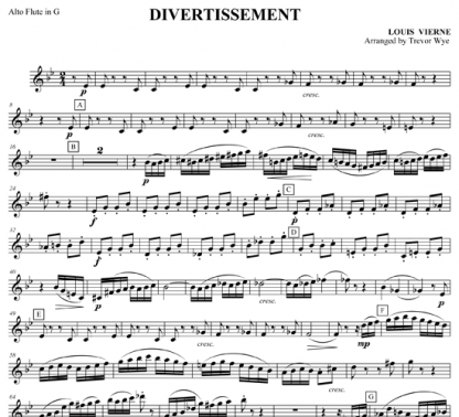 Divertissement for flute ensemble | ScoreVivo