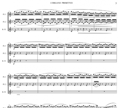 L'Organo Primitivo for flute ensemble | ScoreVivo