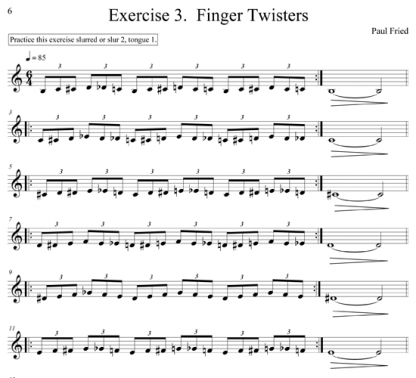 25 Warm Ups and Caprices for flute | ScoreVivo