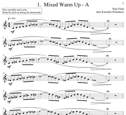 25 Warm Ups and Caprices for flute | ScoreVivo