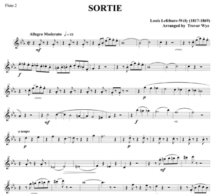 Sortie in Eb for flute ensemble | ScoreVivo
