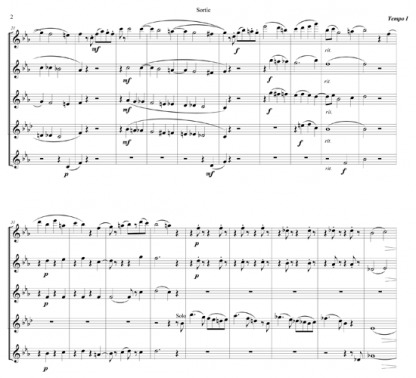 Sortie in Eb for flute ensemble | ScoreVivo