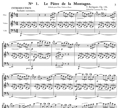 Two Melodies for Flute, Violin, and Cello | ScoreVivo