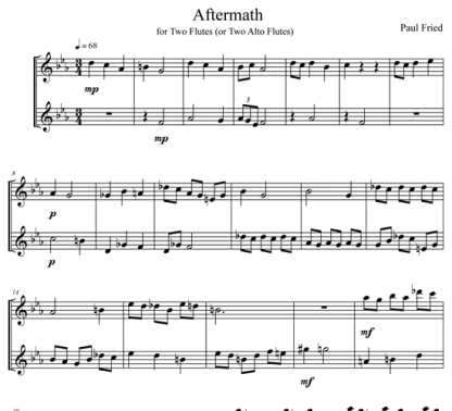 Aftermath for flute duet | ScoreVivo