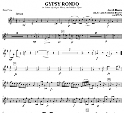 Gypsy Rondo for flute choir | ScoreVivo