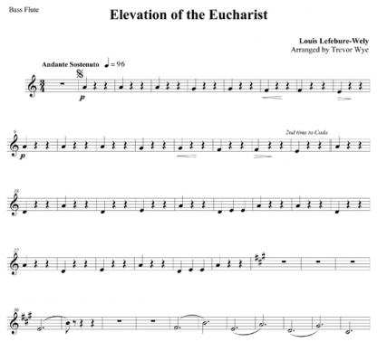 Elevation of the Eucharist for flute ensemble | ScoreVivo