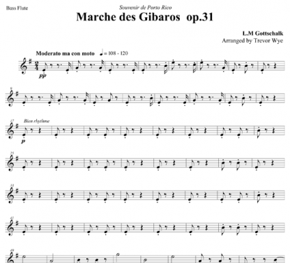 Marche des Gibaros for flute ensemble | ScoreVivo
