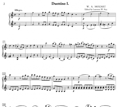 Three Easy Duos for flute and violin | ScoreVivo