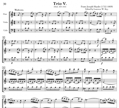 Six Trios for Flute, Violin and Violoncello | ScoreVivo