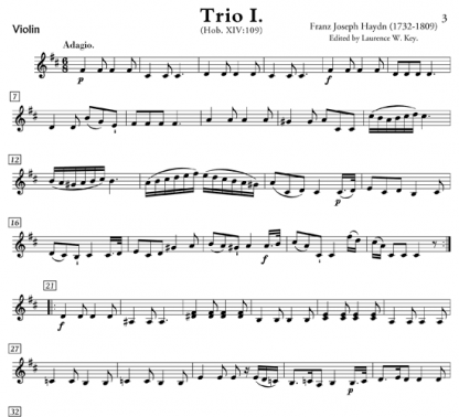Six Trios for Flute, Violin and Violoncello | ScoreVivo