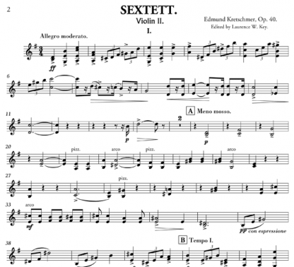 Sextett for flute, violin, viola, violoncello, and double bass | ScoreVivo