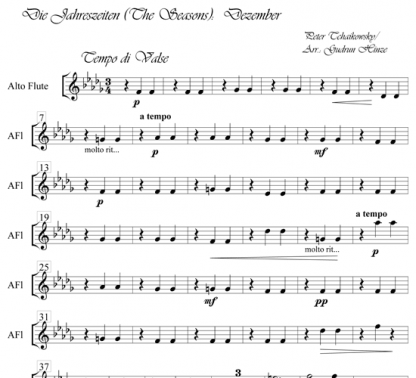 December: Christmas for flute ensemble | ScoreVivo