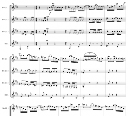 Le Boeuf sur le Toit Op 58 for clarinet ensemble | ScoreVivo