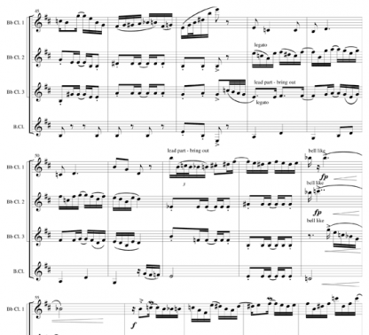 Le Boeuf sur le Toit Op 58 for clarinet ensemble | ScoreVivo