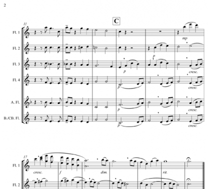 Benediction for flute ensemble | ScoreVivo