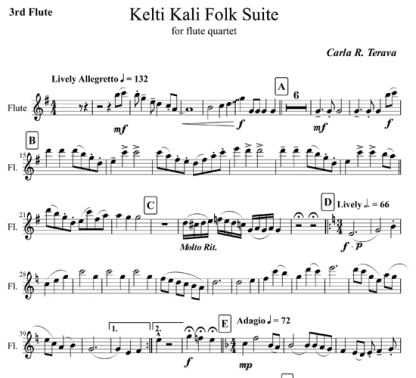 Kelti Kali Folk Suite for flute ensemble | ScoreVivo