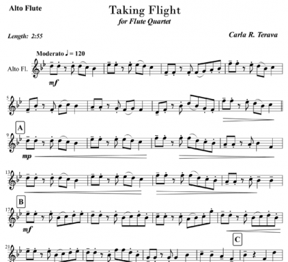 Taking Flight for flute ensemble | ScoreVivo