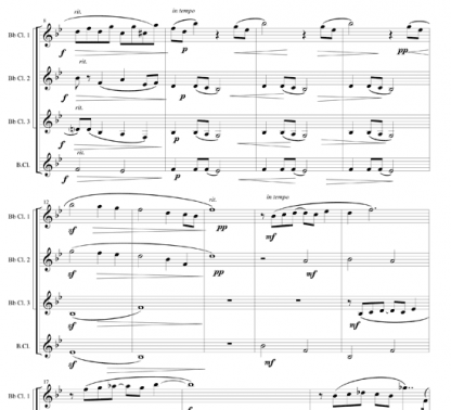 Legend, Op 59, No 5 for clarinet ensemble | ScoreVivo