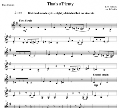 That's a'Plenty for clarinet ensemble | ScoreVivo
