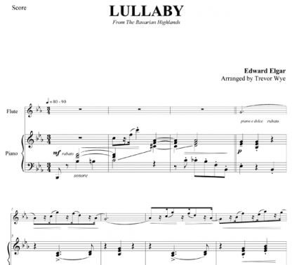 Lullaby for flute and piano | ScoreVivo