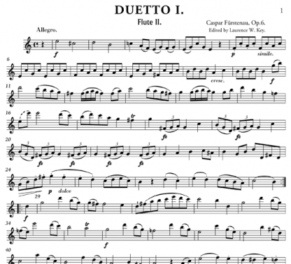 Three Duos, Op. 6 for flute duet | ScoreVivo