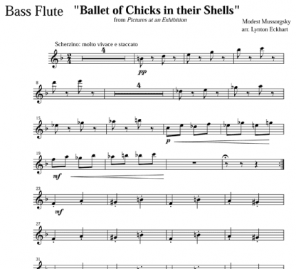 Ballet of Chicks in their Shells for flute ensemble | ScoreVivo