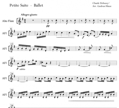 Ballet from Petite Suite for flute ensemble | ScoreVivo