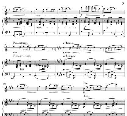 Deux Morceaux, Op. 28 for flute and piano | ScoreVivo
