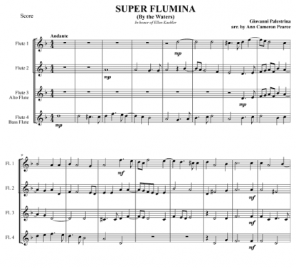 Super Flumina for flute ensemble | ScoreVivo