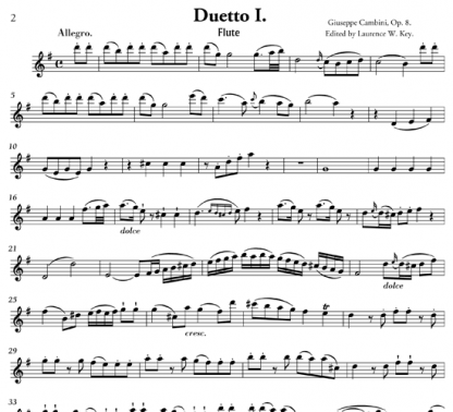 Six Duets, Op. 8 for flute and violin | ScoreVivo