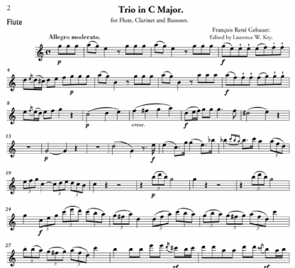Trio Concertant in C Major for flute, clarinet, and bassoon | ScoreVivo