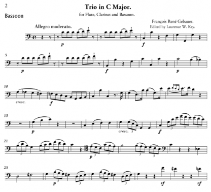 Trio Concertant in C Major for flute, clarinet, and bassoon | ScoreVivo