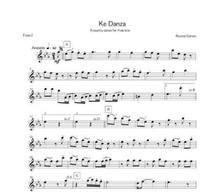 Ke Danza for flute ensemble | ScoreVivo