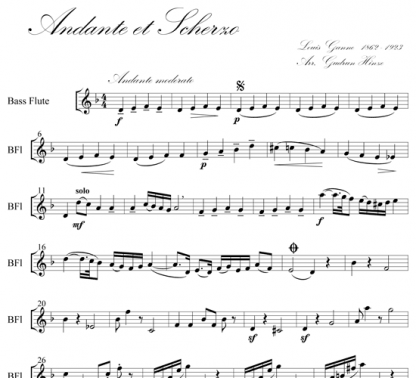 Andante et Scherzo for flute ensemble | ScoreVivo