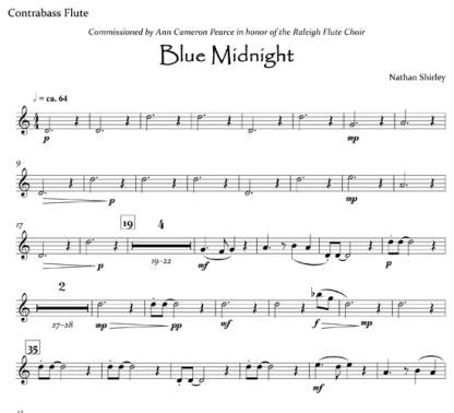 Blue Midnight for flute ensemble | ScoreVivo