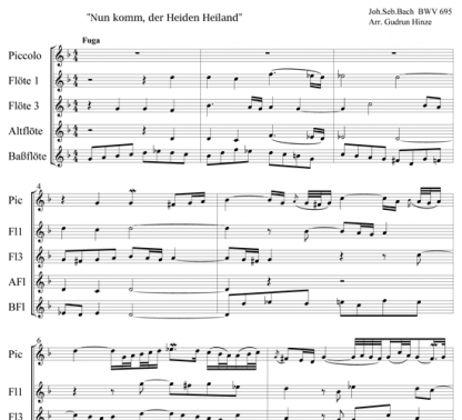 Christmas Chorales for flute ensemble | ScoreVivo